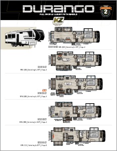 2026 KZ RV Durango Full Profile Luxury Fifth Wheels Floorplan Flyer