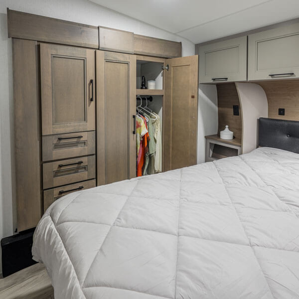 2026 KZ RV Durango HT D240RKD Fifth Wheel Bedroom Wardrobe Slide