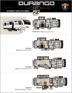 2026 KZ RV Durango HT Lightweight Luxury Fifth Wheels Floorplan Flyer