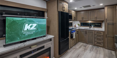 2026 KZ RV Durango HT D240RKD Fifth Wheel Kitchen and Entertainment Center