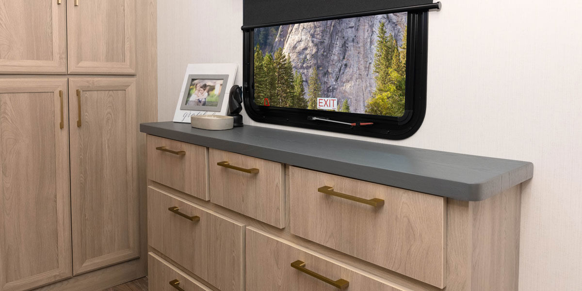 2026 KZ RV Ridgeway 31RL Fifth Wheel Bedroom Dresser