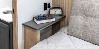 2026 KZ RV Ridgeway 31RL Fifth Wheel Bedroom Bedside Table Detail Power USB