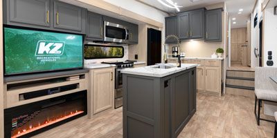 2026 KZ RV Ridgeway 31RL Fifth Wheel Rear Living Entertainment Center