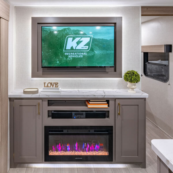 2026 KZ RV Sportsmen SE 261BHKSE Travel Trailer Entertainment Center
