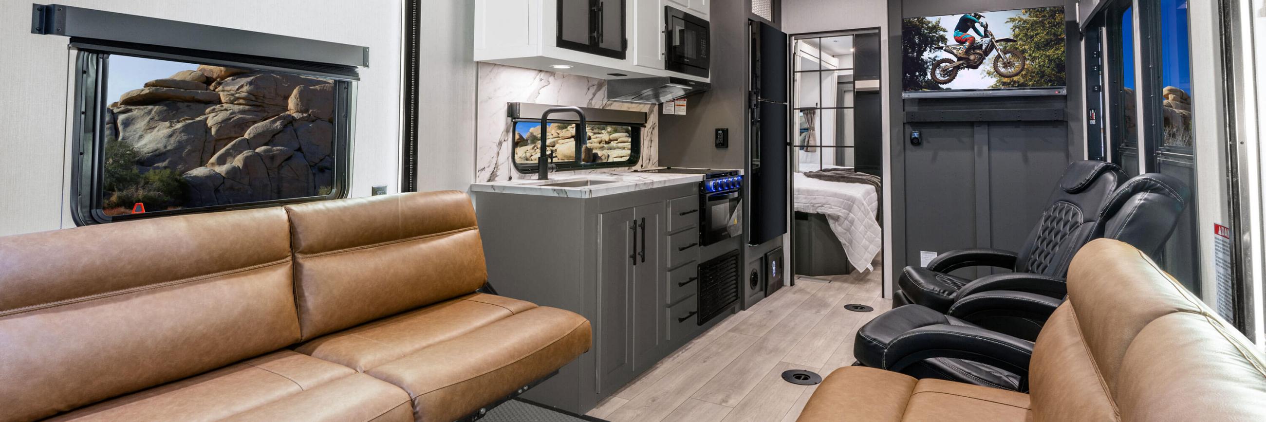 2026 KZ RV Sportster X 22X Travel Trailer Toy Hauler Kitchen