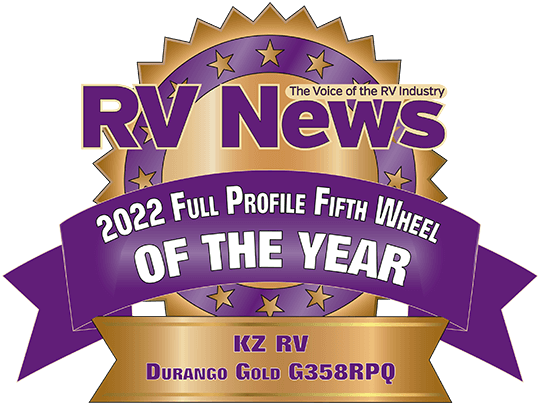 RV News 2022 Full Profile Fifth Wheel of the Year Award KZ Durango Gold G358RPQ