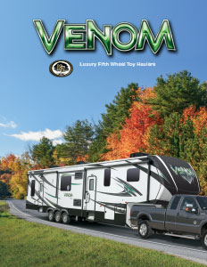 2017 KZ RV Venom Luxury Fifth Wheel Toy Haulers Brochure Cover