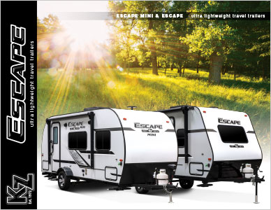 2019 KZ RV Escape Ultra Lightweight Travel Trailers Brochure