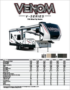 2019 KZ RV Venom V-Series Fifth Wheel Toy Haulers Flyer