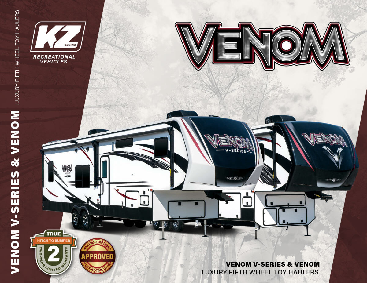 2020 KZ RV Venom Luxury Fifth Wheel Toy Haulers Brochure