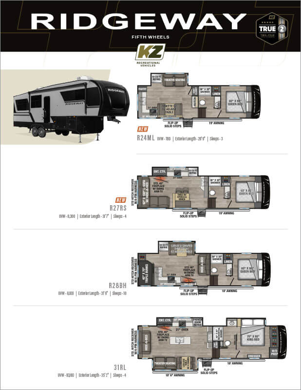 2027 KZ RV Ridgeway Fifth Wheels Flyer
