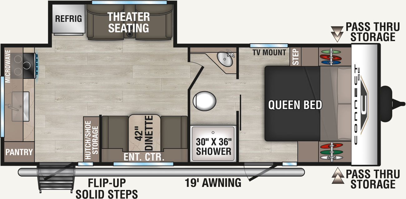 2026 KZ RV Connect SE C221RKSE Travel Trailer Floorplan