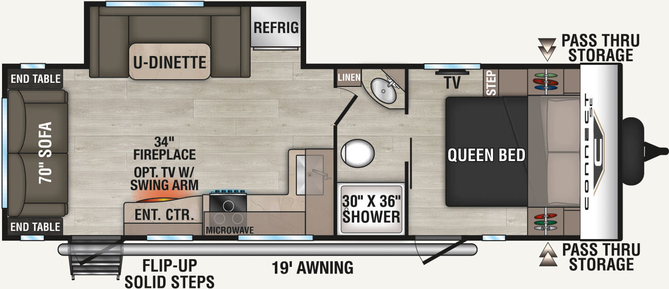2026 KZ RV Connect SE C251RLSE Travel Trailer Floorplan