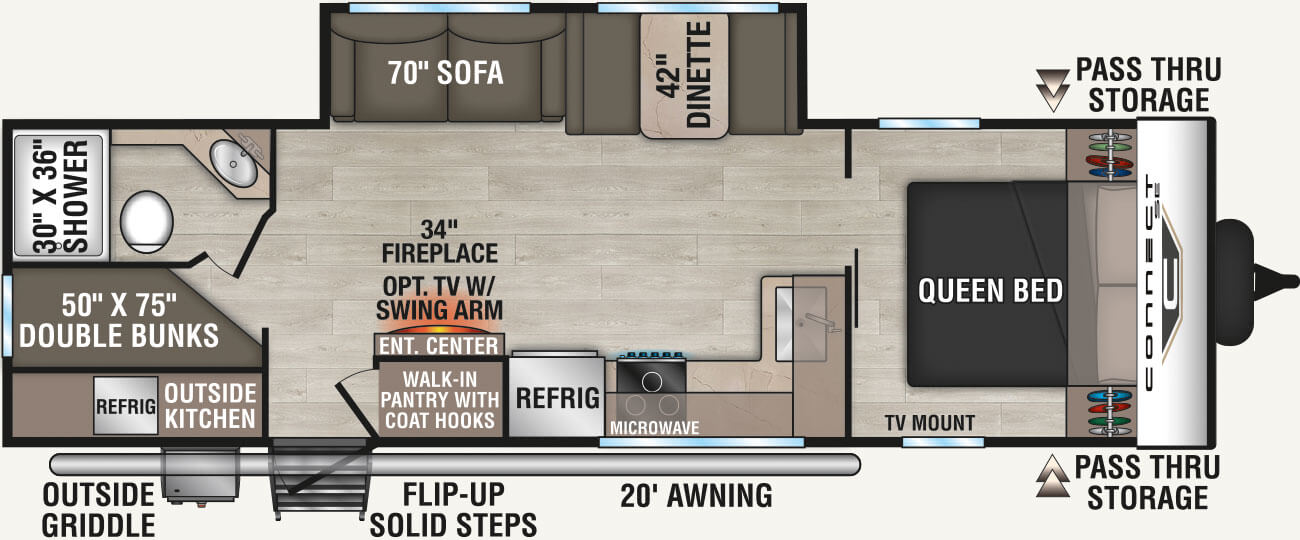 2026 KZ RV Connect SE C271BHKSE Travel Trailer Floorplan