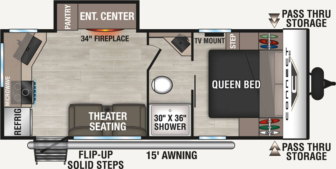 2027 KZ RV Connect SE C191RKSE Travel Trailer Floorplan
