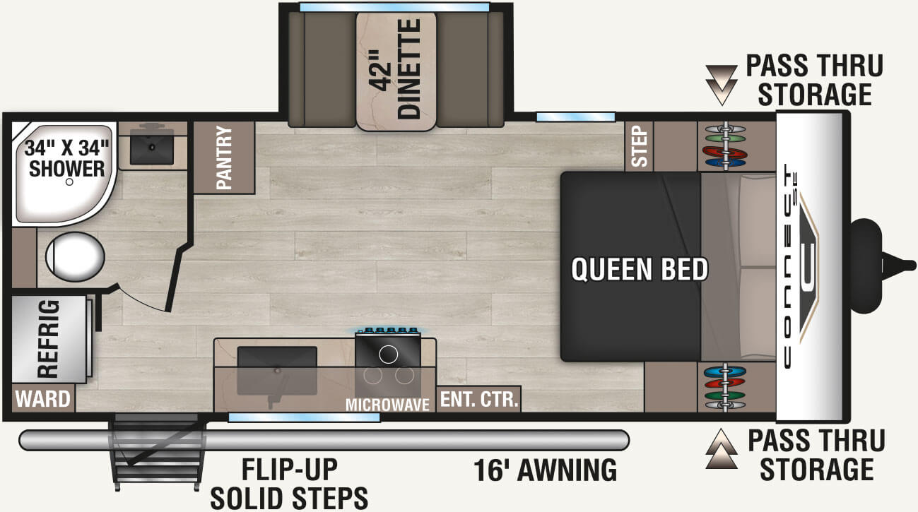 2027 KZ RV Connect SE C201MLSE Travel Trailer Floorplan