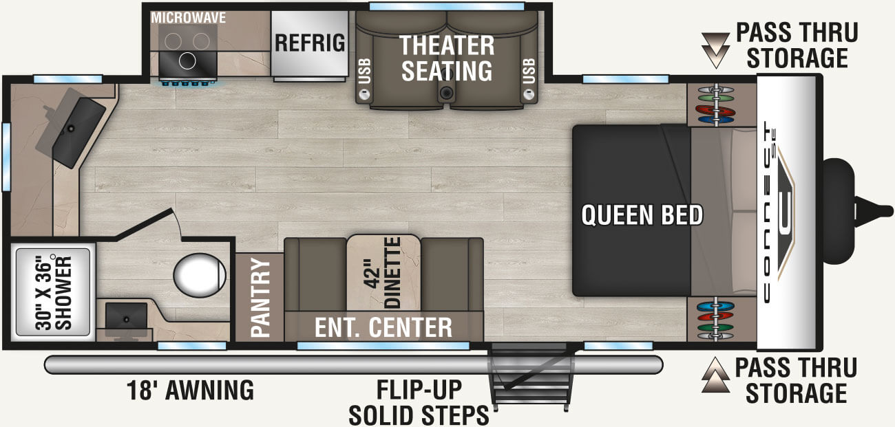 2027 KZ RV Connect SE C211MKSE Travel Trailer Floorplan