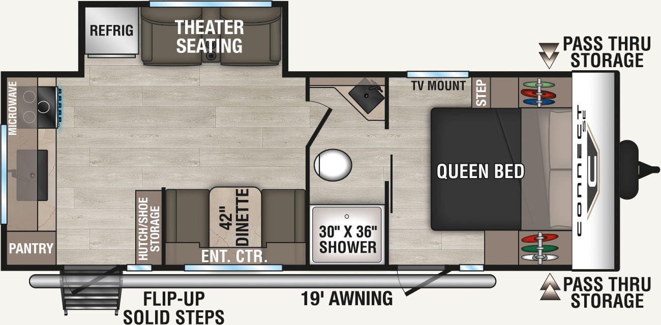 2027 KZ RV Connect SE C221RKSE Travel Trailer Floorplan