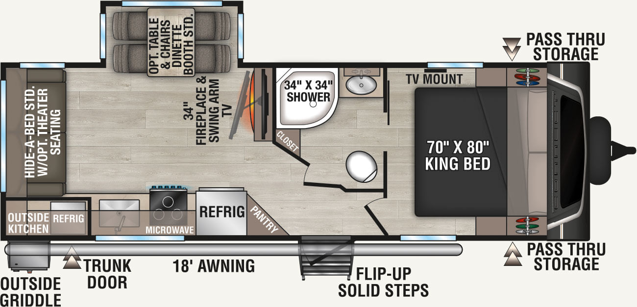 2026 KZ RV Connect C241RLK Travel Trailer Floorplan
