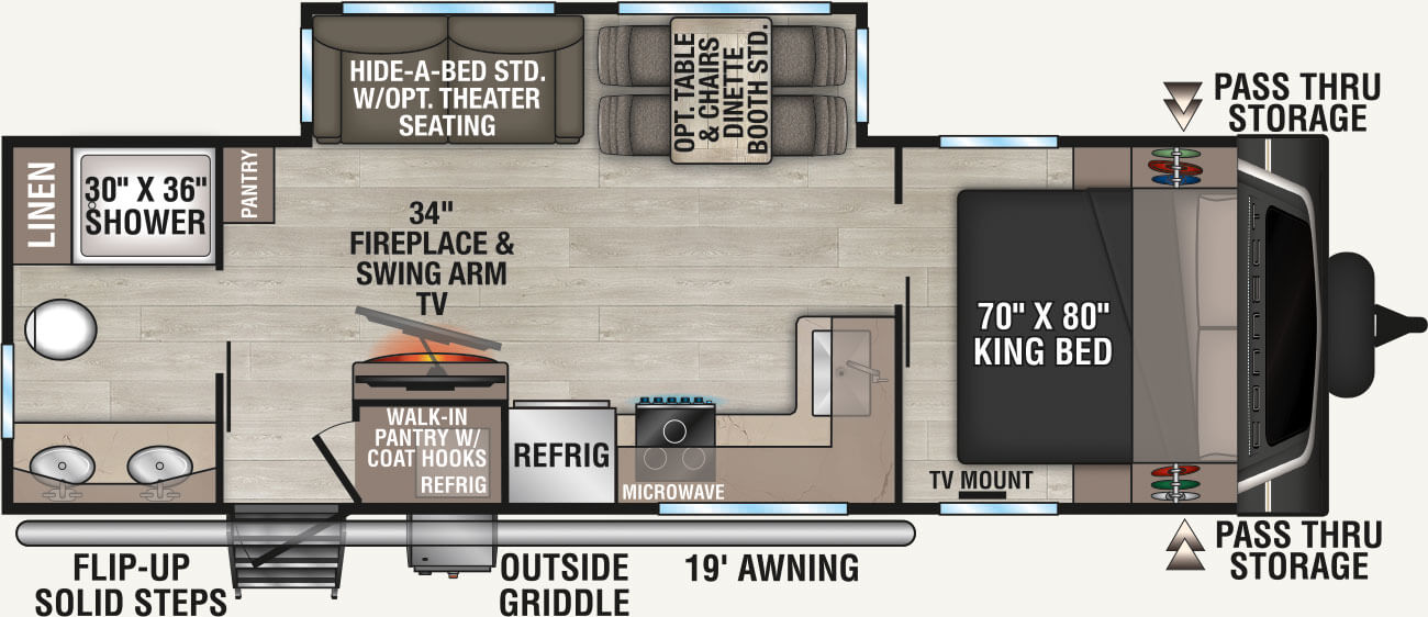 2026 KZ RV Connect C261RB Travel Trailer Floorplan