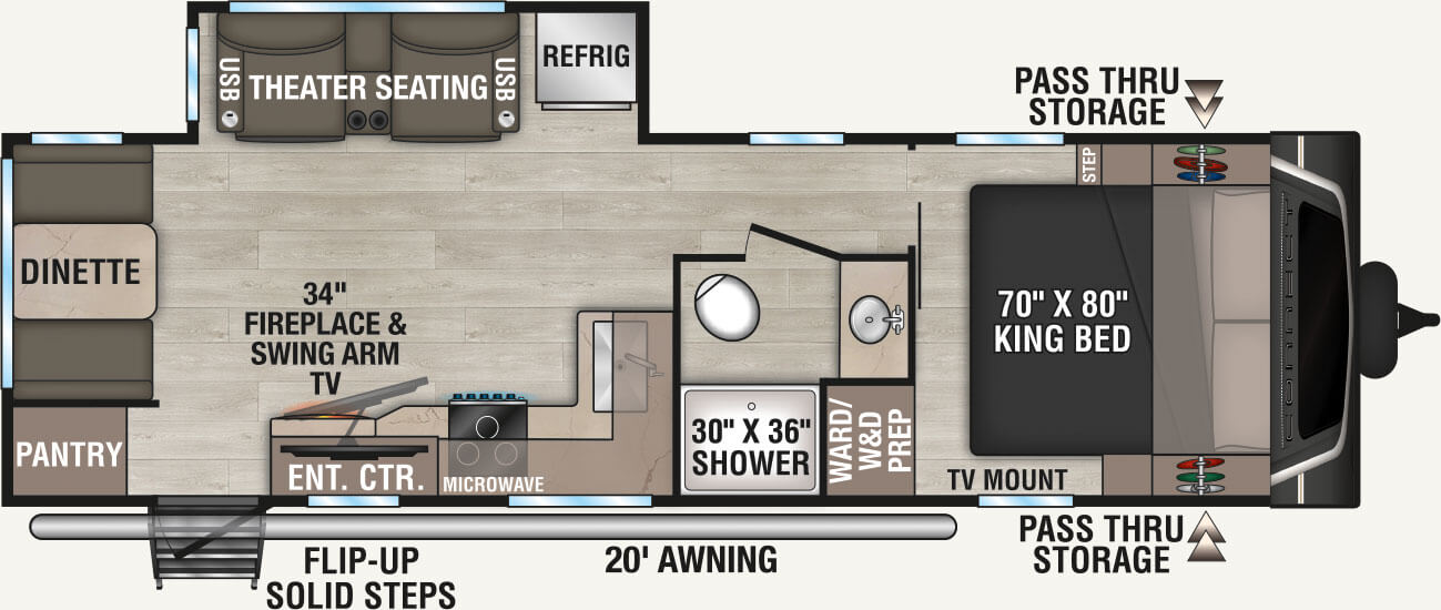 2026 KZ RV Connect C271RL Travel Trailer Floorplan