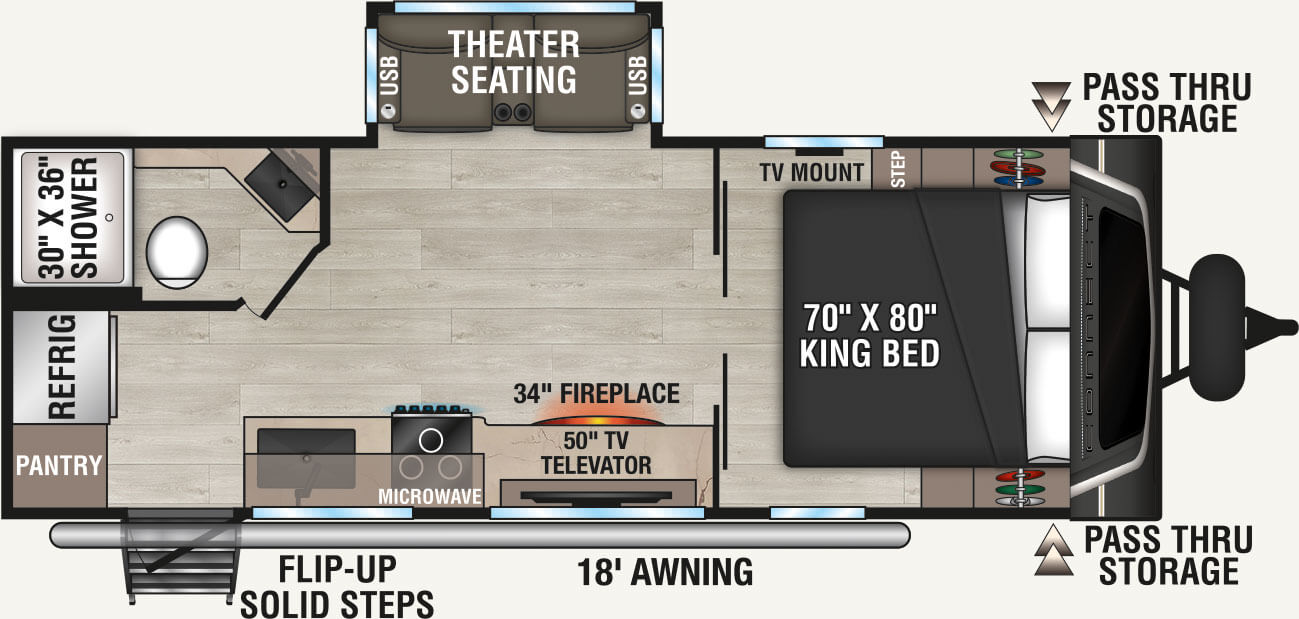 2027 KZ RV Connect C221ML Travel Trailer Floorplan
