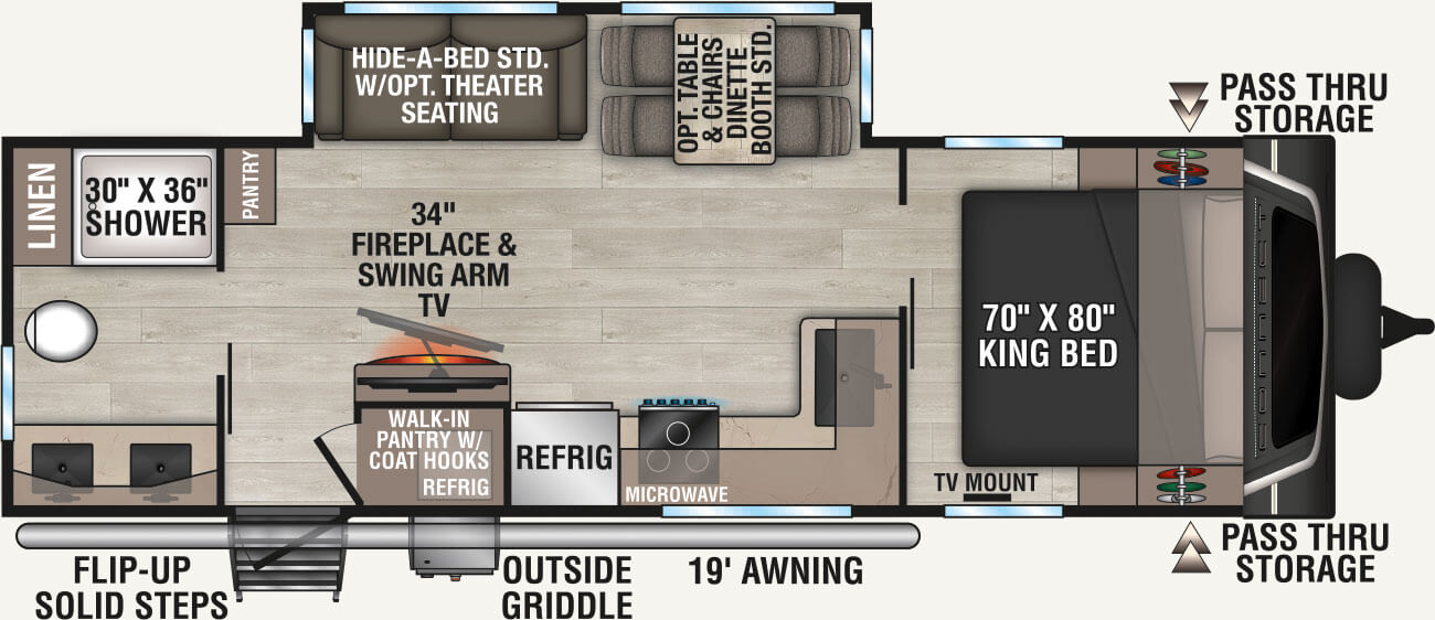 2027 KZ RV Connect C261RB Travel Trailer Floorplan