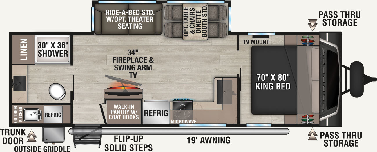 2027 KZ RV Connect C271RBK Travel Trailer Floorplan