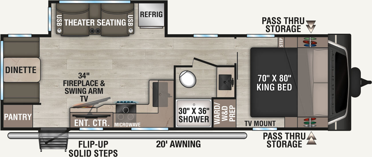 2027 KZ RV Connect C271RL Travel Trailer Floorplan
