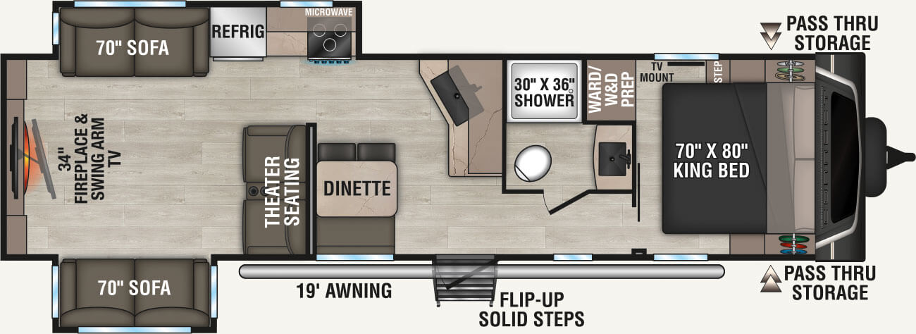 2027 KZ RV Connect C312RE Travel Trailer Floorplan