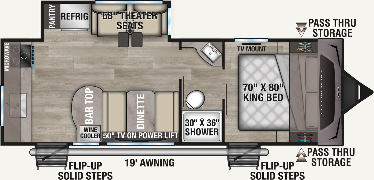 2027 KZ RV Domani DM241ML Travel Trailer Floorplan