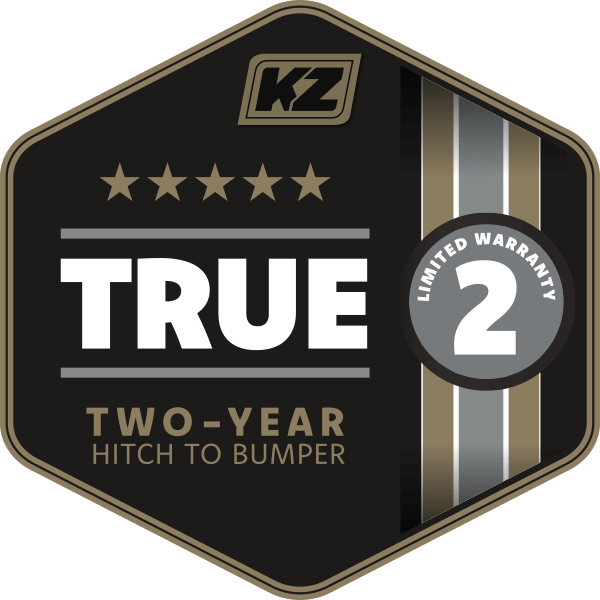 KZ RV True 2 Two Year Hitch to Bumper Limited Warranty Logo
