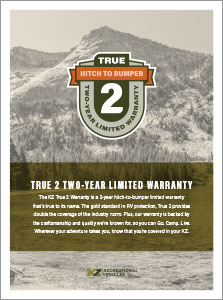 KZ RV True 2 Two-Year Limited Warranty Poster