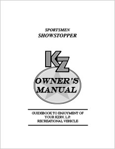 2013 KZ RV Sportsmen Showstopper Owners Manual