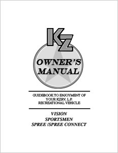2015 KZ RV Vision, Sportsmen, Spree, & Spree Connect Owners Manual