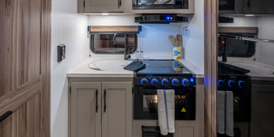 2026 KZ RV Connect Mini CM171RK Travel Trailer Rear Kitchen