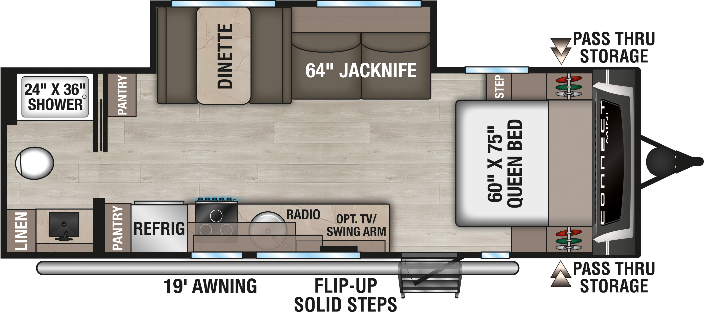 2027 KZ RV Connect Mini CM221RB Travel Trailer Floorplan