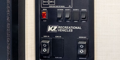2027 KZ RV Connect Mini CM181RB Travel Trailer Control Panel