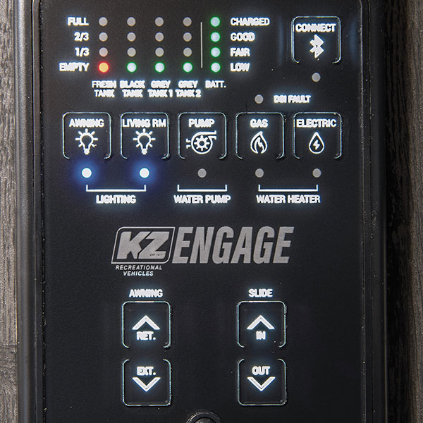 2023 KZ RV Connect SE C221FKKSE Travel Trailer KZ Engage Controls