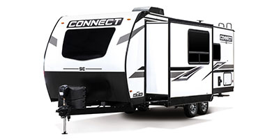 2023 KZ RV Connect SE C221FKKSE Travel Trailer Exterior Front 3-4 Off Door Side with Slide Out