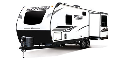 2023 KZ RV Connect SE C221RESE Travel Trailer Exterior Front 3-4 Off Door Side with Slide Out