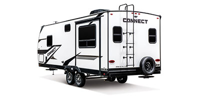 2024 KZ RV Connect SE C221RESE Travel Trailer Exterior Rear 3-4 Off Door Side