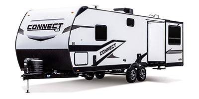 2024 KZ RV Connect SE C241RESE Travel Trailer Exterior Front 3-4 Off Door Side with Slide Out
