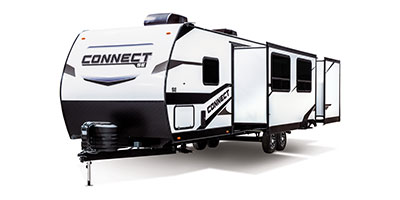 2024 KZ RV Connect SE C312BHKSE Travel Trailer Exterior Front 3-4 Off Door Side with Slides Out