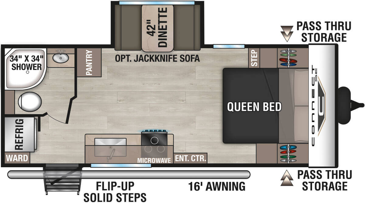 2026 KZ RV Connect SE C201MLSE Travel Trailer Floorplan