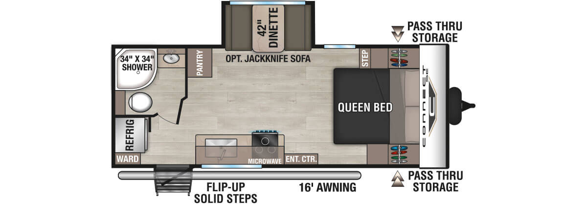 2026 KZ RV Connect SE C201MLSE Travel Trailer Floorplan