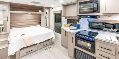 2026 KZ RV Connect SE C201MLSE Travel Trailer Queen Bed and Kitchen