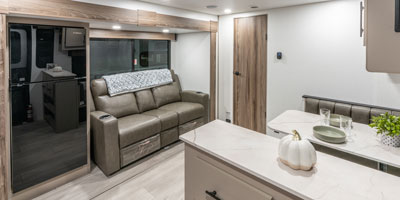 2026 KZ RV Connect SE C221RKSE Travel Trailer Mink Living Room Theater Seats