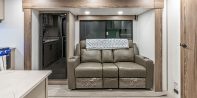 2026 KZ RV Connect SE C221RKSE Travel Trailer Mink Theater Seating and Refrigerator