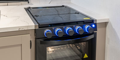 2026 KZ RV Connect SE C221RKSE Travel Trailer Stove and Microwave